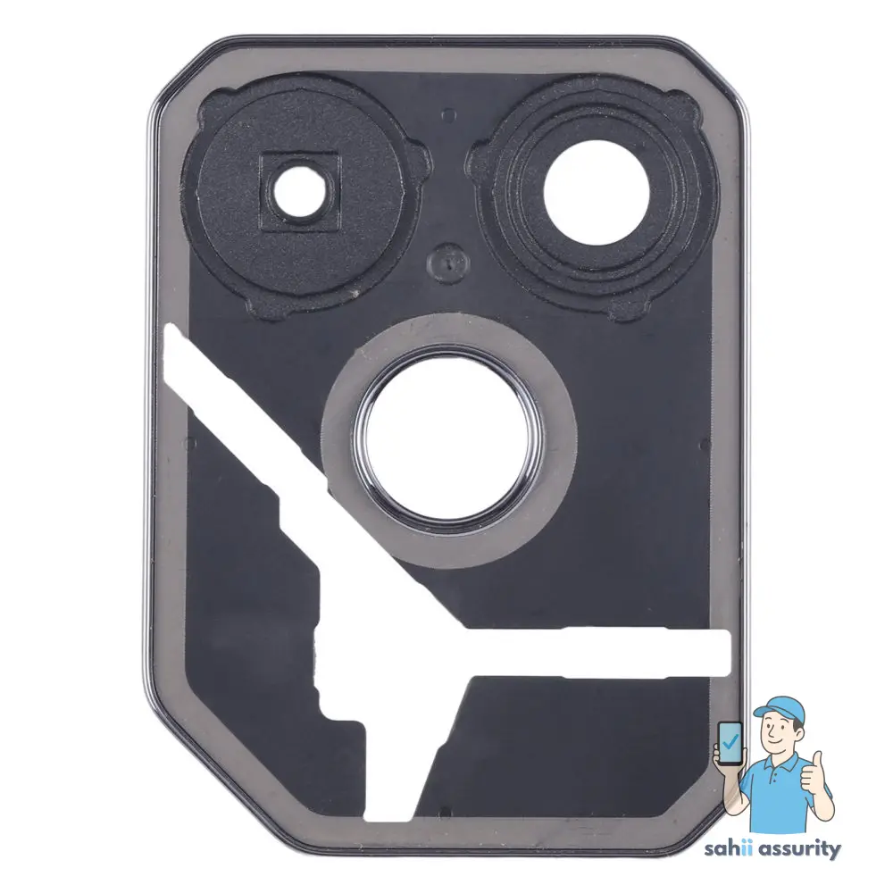 Camera Lens Glass with Frame for Tecno Pova 6 Black